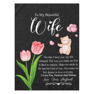 Personalized To My Beautiful Wife,Love You Forever Tablecloth