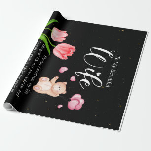 Personalized To My Beautiful Wife,Love You Forever Wrapping Paper
