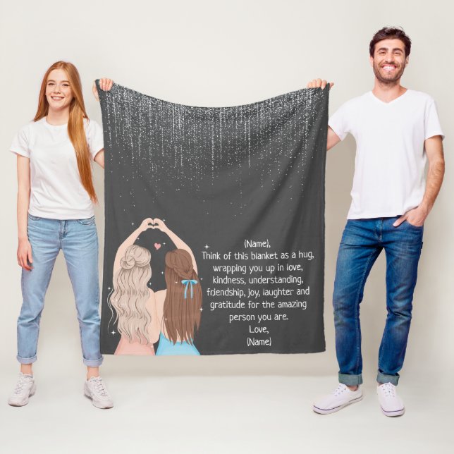 Personalized To My Best Friend Fleece Blanket (In Situ)