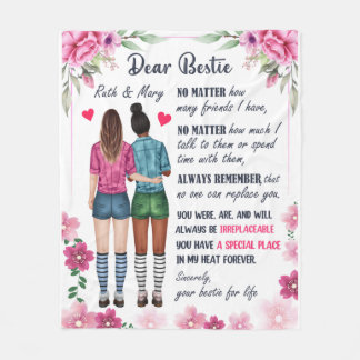 Personalized To My Best Friend Thank You For All| Fleece Blanket