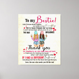 Personalized To My Bestie Canvas Print