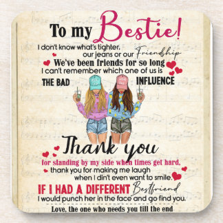 Personalized To My Bestie Coaster