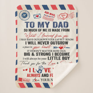 Personalized To My Dad Blanket From Son Air Mail