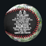 Personalized To My Dad Custom 2 Photo Collage Baseball<br><div class="desc">TO MY DAD SO MUCH OF ME IS MADE FROM WHAT I LEARNED FROM YOU. NO MATTER HOW FAR I GO IN LIFE YOU WILL ALWAYS BE THE MAN THAT I WILL LOOK UP TO. YOU'RE THE GREATEST,  I LOVE YOU ALWAYS AND FOREVER</div>