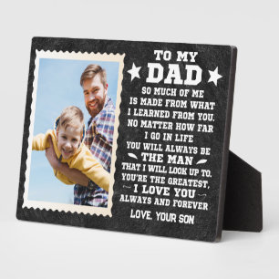 Personalized To My Dad Custom Name & photo Plaque