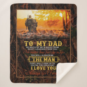 Personalized To My Dad Love Letter From Son Sherpa Blanket