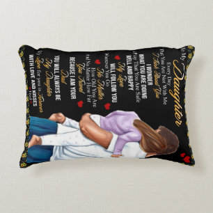 Personalized To My Daughter Blanket Accent Pillow