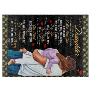 Personalized To My Daughter Blanket, Cutting Board