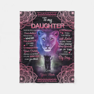 Personalized To My Daughter Blanket, Fleece Blanket