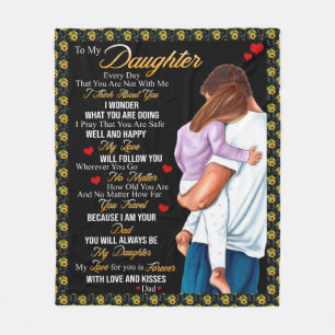 Personalized To My Daughter Blanket, Fleece Blanket