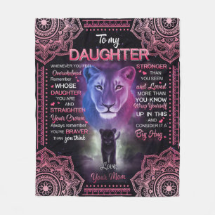Personalized To My Daughter Blanket, Fleece Blanket