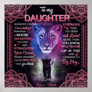 Personalized To My Daughter Blanket, Poster