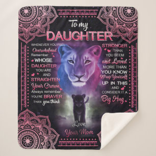 Personalized To My Daughter Blanket, Sherpa Blanket
