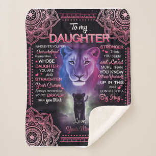 Personalized To My Daughter Blanket, Sherpa Blanket