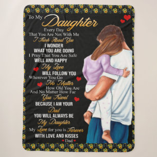 Personalized To My Daughter Blanket, Sherpa Blanket