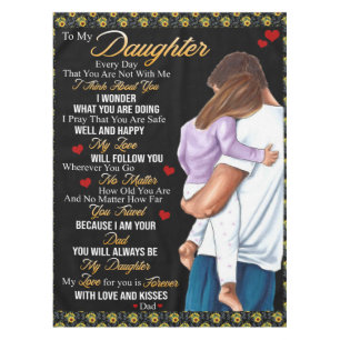 Personalized To My Daughter Blanket Tablecloth