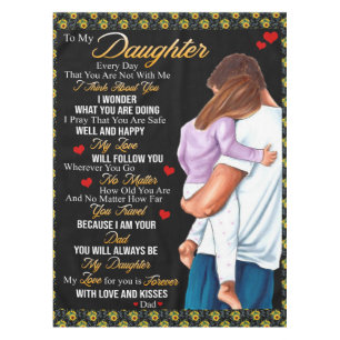 Personalized To My Daughter Blanket, Tablecloth