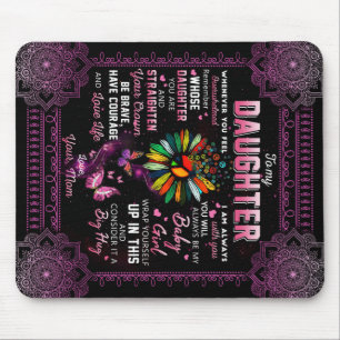 Personalized To My Daughter Butterfly Blanket, Mouse Pad