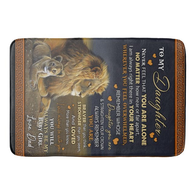Personalized To My Daughter From Dad, Bath Mat (Front)