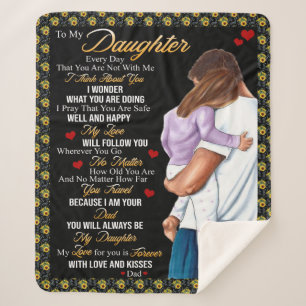 Personalized To My Daughter From Dad Blanket
