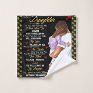 Personalized To My Daughter From Dad Blanket Wash Cloth