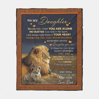 Personalized To My Daughter From Dad, Fleece Blanket