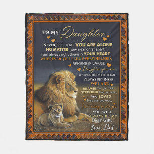 Personalized To My Daughter From Dad Fleece Blanket