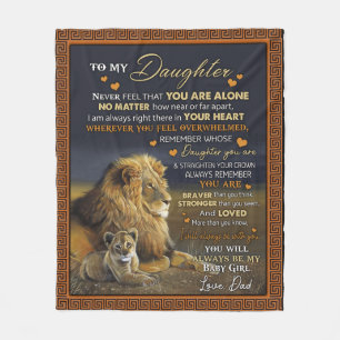 Personalized To My Daughter From Dad, Fleece Blanket