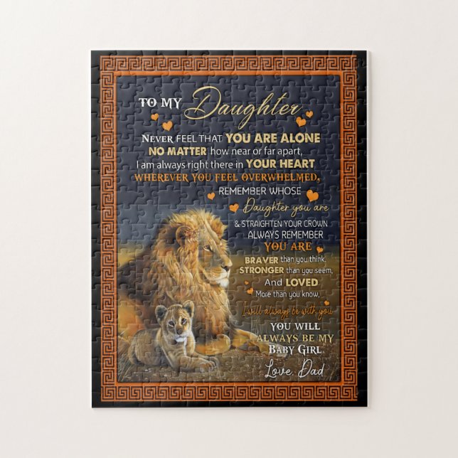 Personalized To My Daughter From Dad, Jigsaw Puzzle (Vertical)