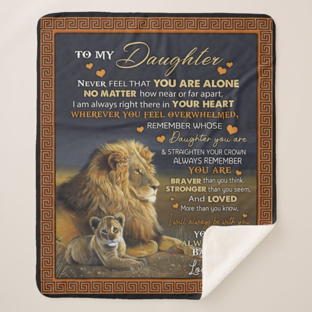 Personalized To My Daughter From Dad Sherpa Blanket (Front)