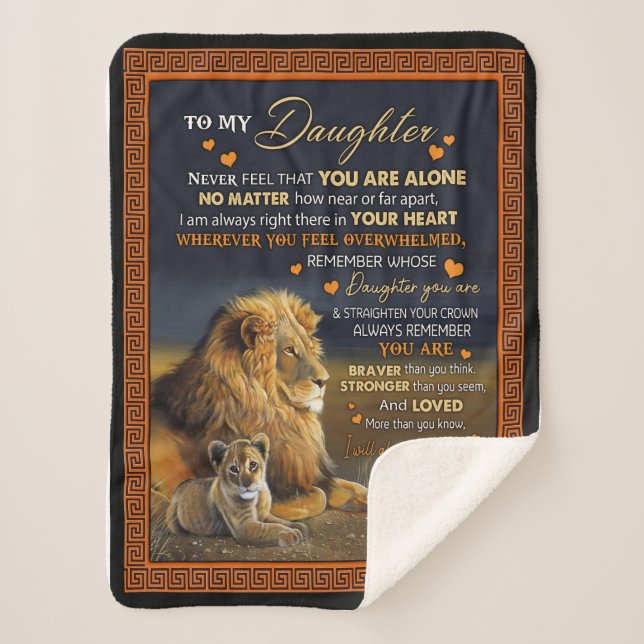 Personalized To My Daughter From Dad, Sherpa Blanket (Front)