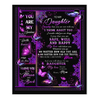 Personalized To My Daughter From Mom Butterfly Photo Print