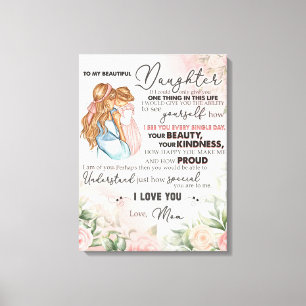 Personalized To My Daughter From Mom Canvas Print