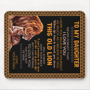 Personalized To My Daughter Lion Blanket Mouse Pad