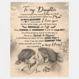 Personalized To My Daughter, Love From Mom Blanket