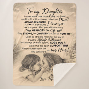 Personalized To My Daughter, Love From Mom Blanket