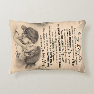 Personalized To My Daughter, Love From Mom Blanket Accent Pillow