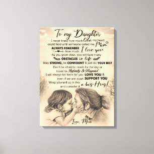 Personalized To My Daughter, Love From Mom Blanket Canvas Print