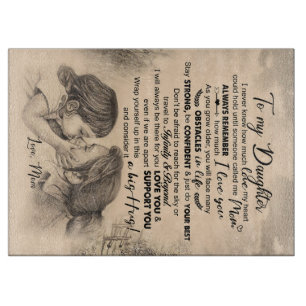 Personalized To My Daughter, Love From Mom Blanket Cutting Board