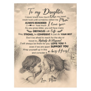 Personalized To My Daughter, Love From Mom Blanket Tablecloth