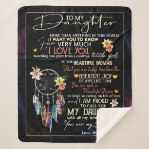 Personalized To My Daughter, Love From Mom Sherpa Blanket