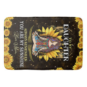 Personalized To My Daughter Love From Mom Sunflowe Bath Mat