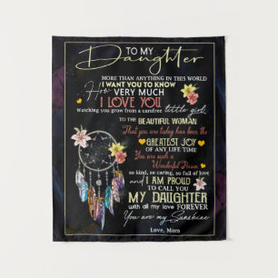 Personalized To My Daughter, Love From Mom Tapestry