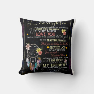 Personalized To My Daughter, Love From Mom Throw Pillow