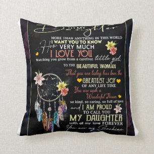 Personalized To My Daughter Love From Mom Throw Pillow