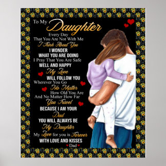 Personalized To My Daughter Poster