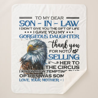 Personalized To My Dear Son In Law Sherpa Blanket