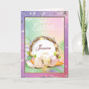 Personalized,To My Friend On Easter Day Holiday Card