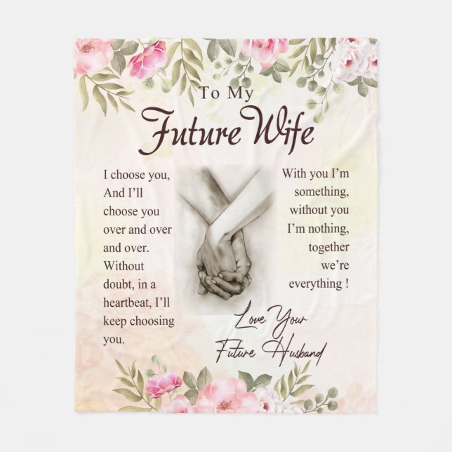 Personalized To My Future Wife Blanket (Front)