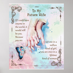 Personalized To My Future Wife Poster